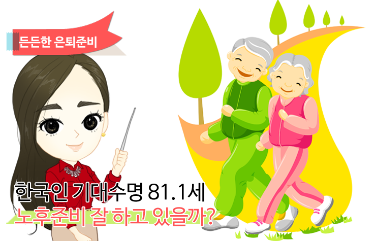 개인연금 메인 기대수명 한국인 기대수명 ‘81.1세’ 노후준비 잘 하고 있을까?  개인연금-메인