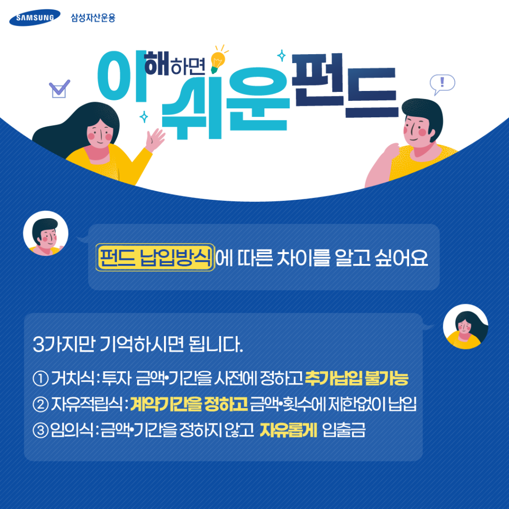 [이 쉬운 펀드] 펀드 임의식, 거치식, 자유적립식 편 [이 쉬운 펀드] 펀드 임의식, 거치식, 자유적립식 편 이쉬운펀드0324_2-2-1024x1024 0324 2 2