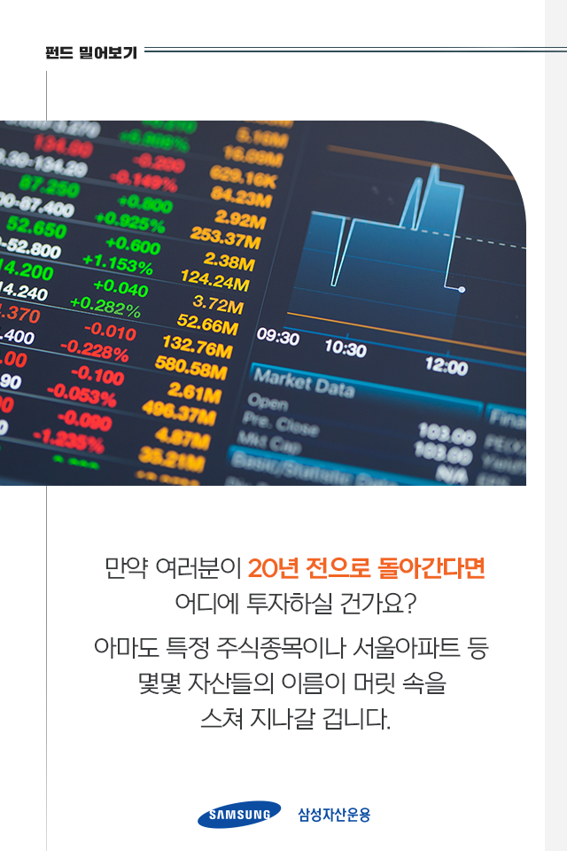 20년 전으로 돌아간다면 어디에 투자하시겠습니까? 20년 전으로 돌아간다면 어디에 투자하시겠습니까? 펀드밀어보기_내지_01 01 20년 전으로 돌아간다면 어디에 투자하시겠습니까? 20년 전으로 돌아간다면 어디에 투자하시겠습니까? 펀드밀어보기_내지_01 01